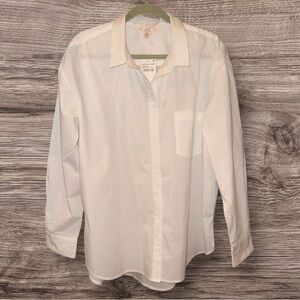 Como Vintage Women’s Crisp White Dress Shirt size XL‎
